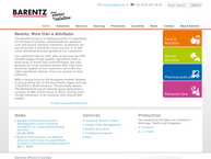 Website van Barentz B.v. 