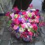 Bloemen hart afscheid