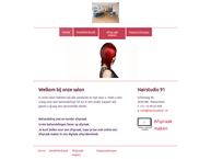 Website van Hairstudio 91 
