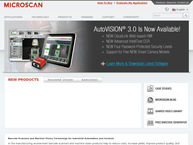 Website van Microscan Systems Incorporated 