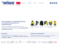 Website van Handelsonderneming Unique 