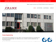 Website van Frame Engineering B.v. 