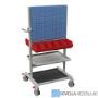 De Treston basic trolley combinatie 2 is een robuuste trolley voor het uitvoeren van algemene onderhoudswerkzaamheden op de werkvloer. De trolley is voorzien van zwenkwielenset, voetbord, legbord, opslagbakken en een geperforeerd bord om gereedschap op te hangen.