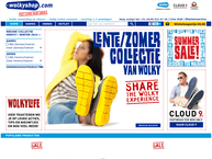 Website van De Wolky Shop 
