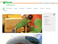 Website van BAM Utiliteitsbouw Regio Den Haag 