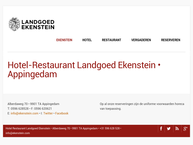 Website van Hotel - Restaurant Landgoed Ekenstein 