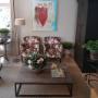 Fauteuils Fiore, salontafel Iron en kast Bretagne