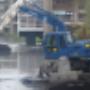 Baggeren vanaf pontons