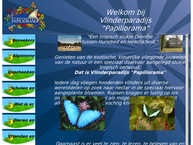 Website van Vlinderparadijs Papiliorama 