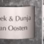 Naambord van RVS