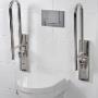 Opklapbare wandbeugels toilet