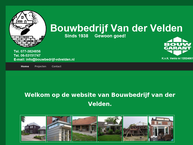 Website van Aannemersbedrijf Bouwbedrijf vd Velden 