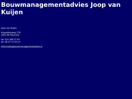 Kuijen Bouwmanagementadvies Joop Van