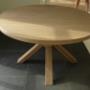 Ronde rustiek eiken eettafel