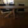 Ovale eiken eettafel spinvoet