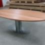 Ovale kersen tafel rvs voet