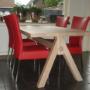 Eiken eettafel in white wash