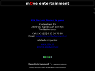 Website van Move Entertainment r a Moojen 