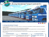 Website van A. de Jong Internationaal Transport Leerbroek B.V. 