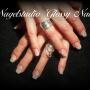 French Manicure met 3d bloemen