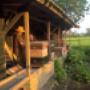 bijenstal, achter glas of gaas