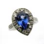 witgouden ring/tanzanite/bril