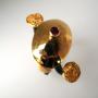 Gouden ring/titaan  met robijn