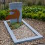Grafmonument Belgisch hardsteen en Cortenstaal