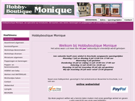 Website van Monique Hobby Boutique 