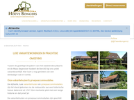 Website van Hoeve Bongers luxe vakantiewoningen 