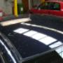 Hagelschade voor reparatie.