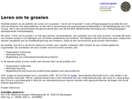 Leren Om te Groeien