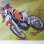 crossmotor KTM muurschildering