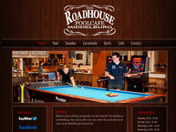 Website van Poolcafé the Roadhouse 