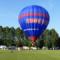 Ballon op gestegen op de camping