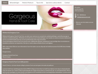 Website van Gorgeous Hand & Foot Care 