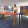tafel en kast in beuken met HPL plaat