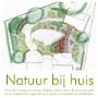 Schets tuinontwerp, tuin met grote vijver.