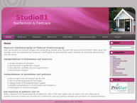 Website van Studio 81 Nailfashion & Feetcare 