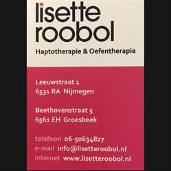 Lisette Roobol Haptotherapeut en Oefentherapeut