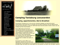 Website van Camping Taniaburg 