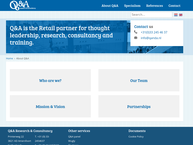 Website van Q&a Research & Consultancy 