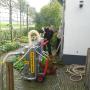 Grondzuigen tussen beplanting
