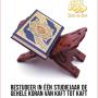 Bestudeer de inhoud van de Koran: uitleg, thematische uiteenzettingen, woordenschat, chronologie, context en nog veel meer.