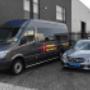 Bus en taxi van Alebeek