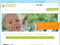 Website van Stichting Ronald McDonald Huis Maastricht 