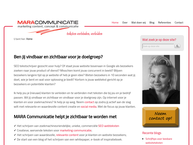 Website van MARA Communicatie 