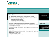 Website van Attune 