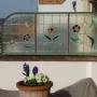 Glas in lood in balustrade