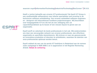 Website van Esprit Management & IT Services B.v. 